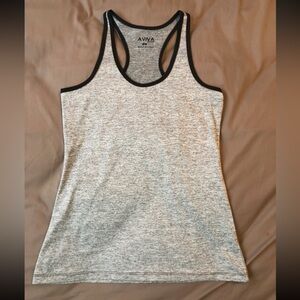 Aviva Stanoff Gray Racerback Tank Top